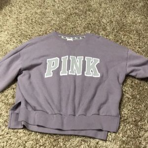 Crew neck pink sweater